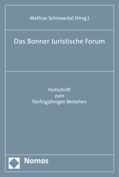 Cover of book: Das Bonner Juristische Forum