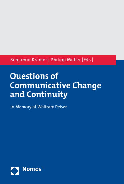 Cover of book: Questions of Communicative Change and Continuity
