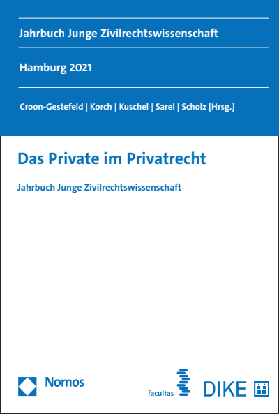 Cover des Buchs: Das Private im Privatrecht