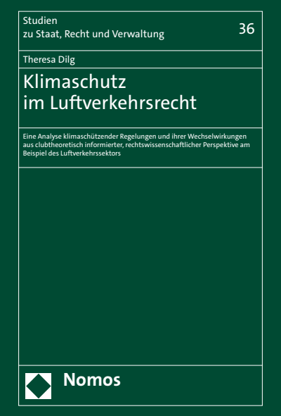 Cover of book: Klimaschutz im Luftverkehrsrecht