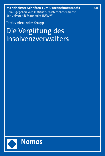 Cover des Buchs: Die Vergütung des Insolvenzverwalters