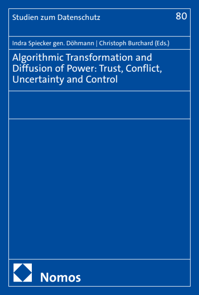 Cover des Buchs: Algorithmic Transformation and Diffusion of Power: Trust, Conflict, Uncertainty and Control