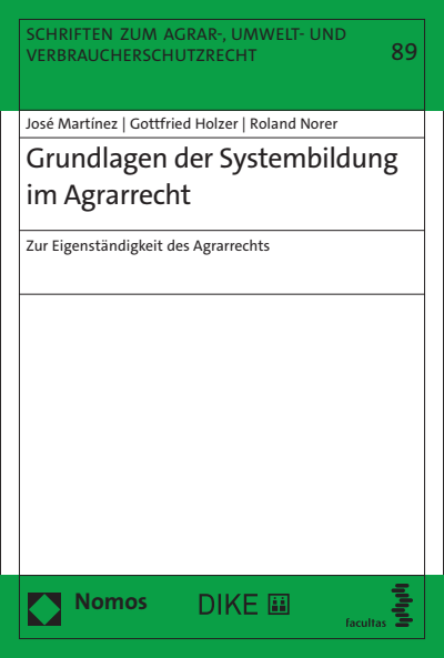 Cover of book: Grundlagen der Systembildung im Agrarrecht