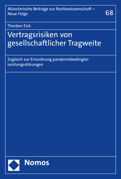 Cover des Buchs: Vertragsrisiken von gesellschaftlicher Tragweite