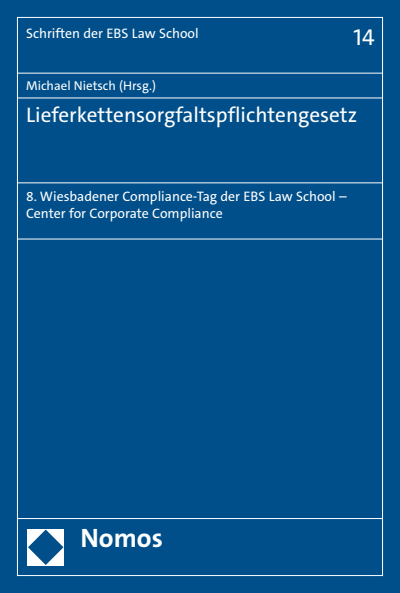 Cover des Buchs: Lieferkettensorgfaltspflichtengesetz