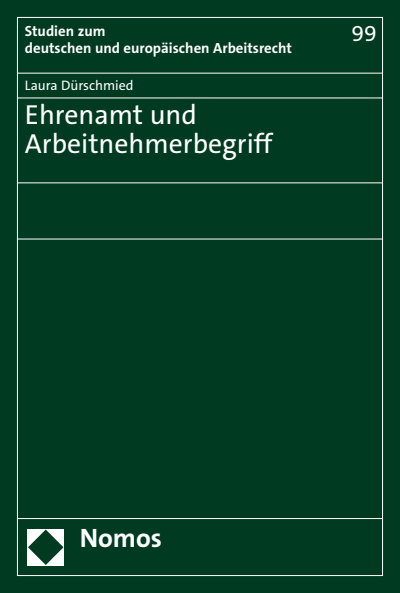 Cover des Buchs: Ehrenamt und Arbeitnehmerbegriff