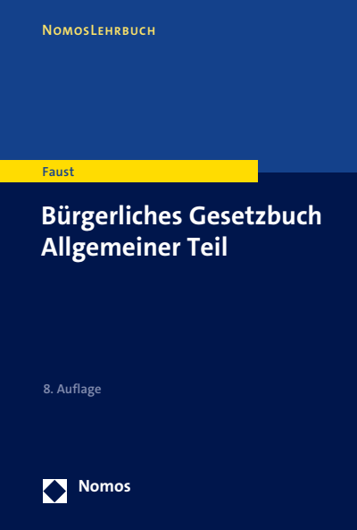 Cover des Buchs: Bürgerliches Gesetzbuch Allgemeiner Teil