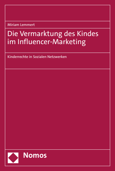 Cover des Buchs: Die Vermarktung des Kindes im Influencer-Marketing