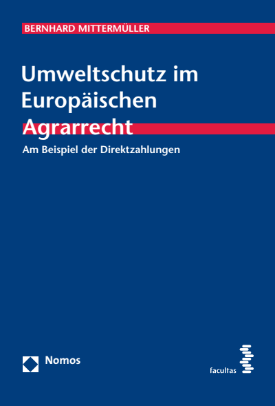 Cover of book: Umweltschutz im Europäischen Agrarrecht