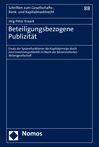 Cover des Buchs: Beteiligungsbezogene Publizität