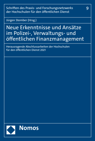 Cover des Buchs: Neue Erkenntnisse und Ansätze im Polizei-, Verwaltungs- und öffentlichen Finanzmanagement