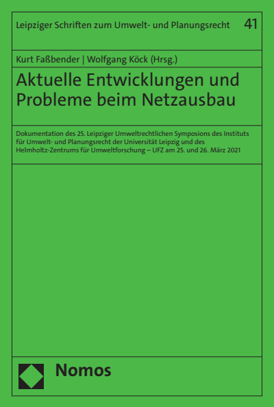Cover des Buchs: Aktuelle Entwicklungen und Probleme beim Netzausbau