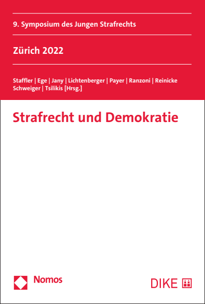 Cover des Buchs: Strafrecht und Demokratie
