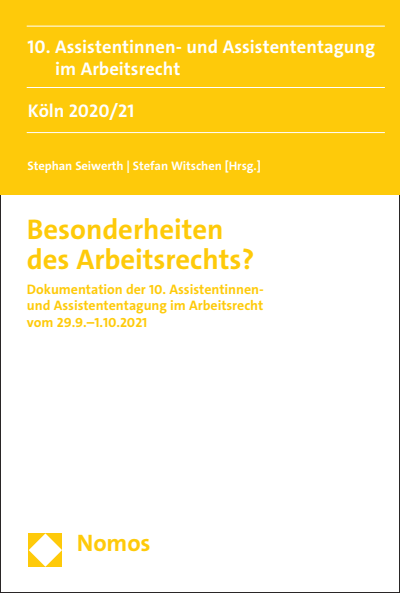 Cover of book: Besonderheiten des Arbeitsrechts?