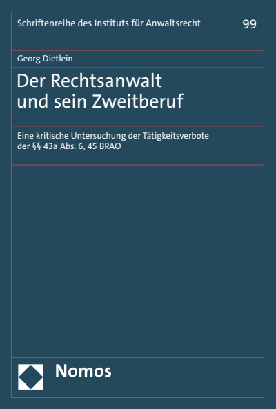 Cover des Buchs: Der Rechtsanwalt und sein Zweitberuf