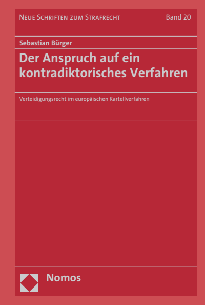 Cover des Buchs: Der Anspruch auf ein kontradiktorisches Verfahren