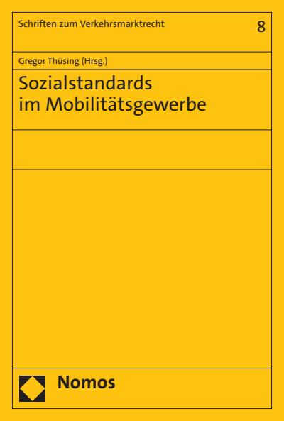 Cover des Buchs: Sozialstandards im Mobilitätsgewerbe