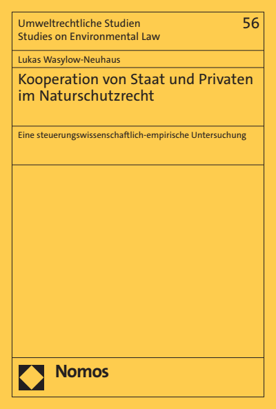 Cover des Buchs: Kooperation von Staat und Privaten im Naturschutzrecht
