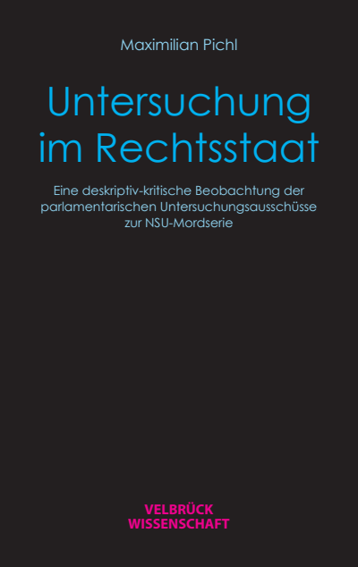 Cover des Buchs: Untersuchung im Rechtsstaat
