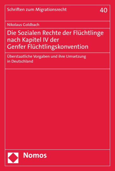 Cover des Buchs: Die Sozialen Rechte der Flüchtlinge nach Kapitel IV der Genfer Flüchtlingskonvention