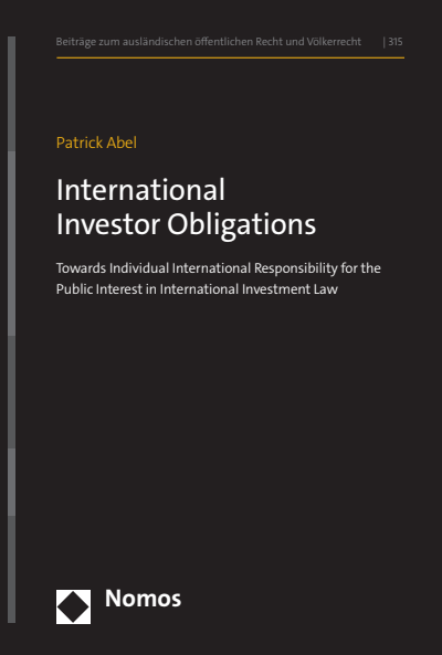 Cover of book: International Investor Obligations