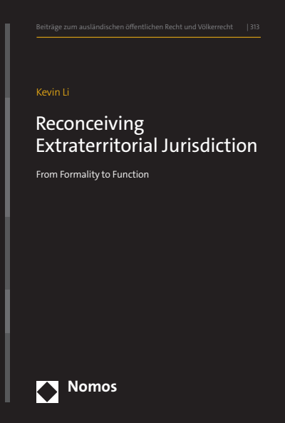 Cover of book: Reconceiving Extraterritorial Jurisdiction