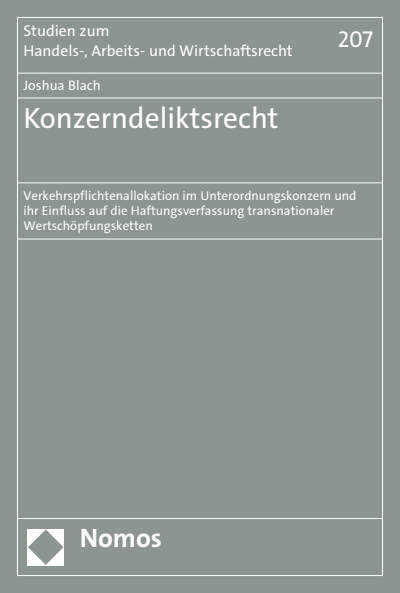 Cover des Buchs: Konzerndeliktsrecht