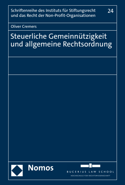 Cover des Buchs: Steuerliche Gemeinnützigkeit und allgemeine Rechtsordnung
