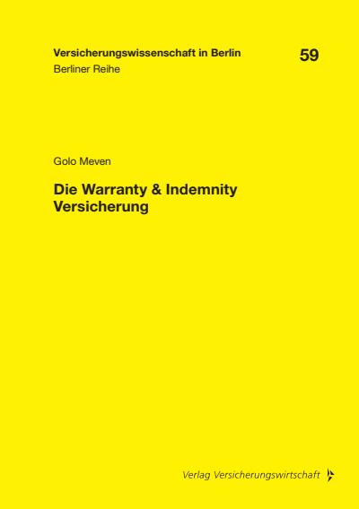 Cover of book: Die Warranty & Indemnity Versicherung