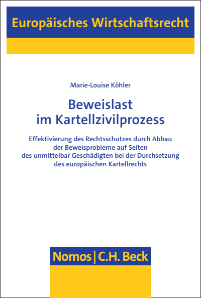 Cover des Buchs: Beweislast im Kartellzivilprozess