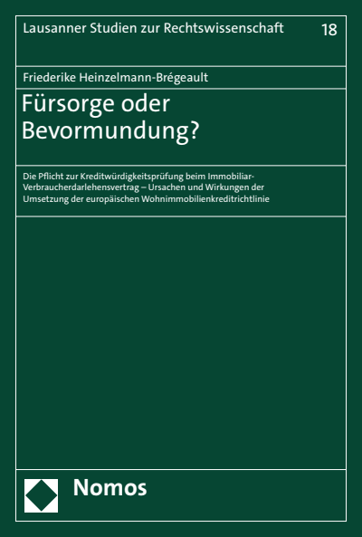 Cover of book: Fürsorge oder Bevormundung?