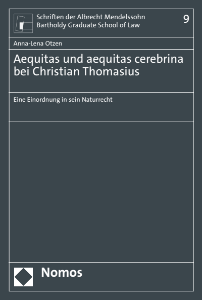 Cover of book: Aequitas und aequitas cerebrina bei Christian Thomasius