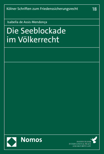 Cover des Buchs: Die Seeblockade im Völkerrecht
