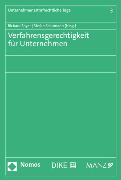 Cover des Buchs: Verfahrensgerechtigkeit für Unternehmen