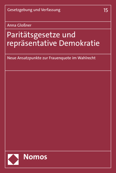 Cover of book: Paritätsgesetze und repräsentative Demokratie