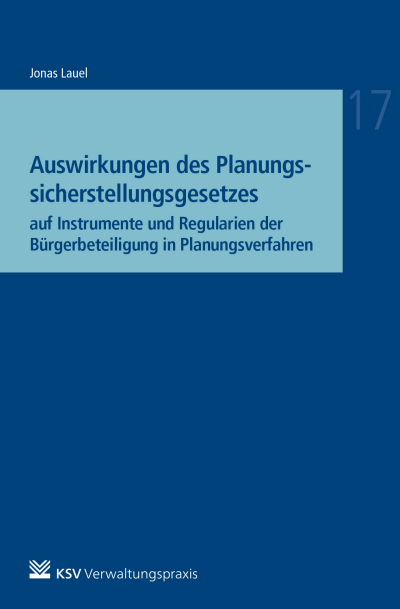 Cover of book: Auswirkungen des Planungssicherstellungsgesetzes