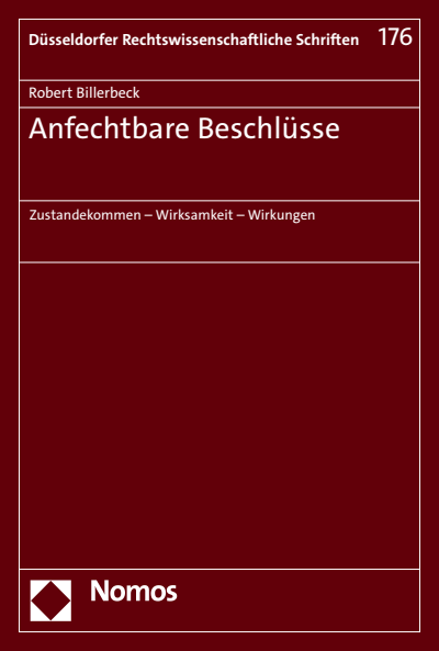 Cover des Buchs: Anfechtbare Beschlüsse