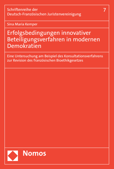 Cover des Buchs: Erfolgsbedingungen innovativer Beteiligungsverfahren in modernen Demokratien