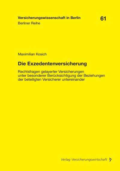 Cover of book: Die Exzedentenversicherung