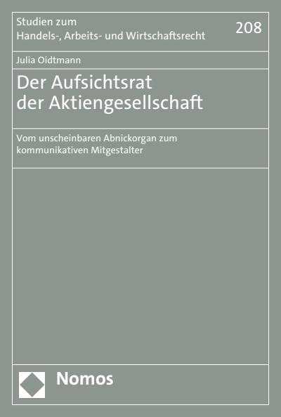 Cover des Buchs: Der Aufsichtsrat der Aktiengesellschaft