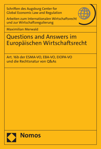 Cover of book: Questions and Answers im Europäischen Wirtschaftsrecht