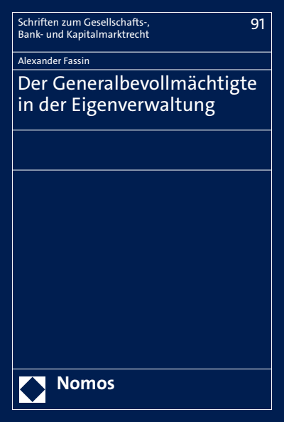 Cover des Buchs: Der Generalbevollmächtigte in der Eigenverwaltung