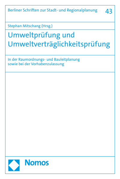 Cover of book: Umweltprüfung und Umweltverträglichkeitsprüfung