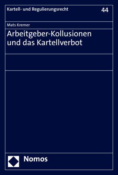 Cover des Buchs: Arbeitgeber-Kollusionen und das Kartellverbot