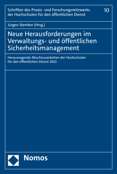 Cover des Buchs: Neue Herausforderungen im Verwaltungs- und öffentlichen Sicherheitsmanagement