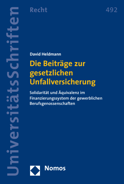 Cover des Buchs: Die Beiträge zur gesetzlichen Unfallversicherung