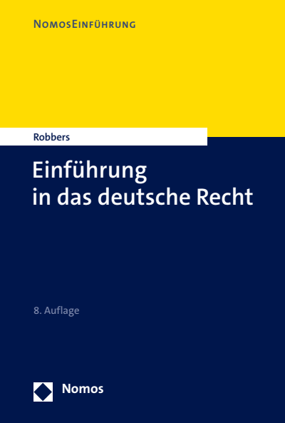 Cover of book: Einführung in das deutsche Recht