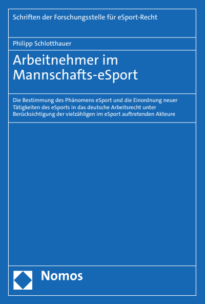 Cover of book: Arbeitnehmer im Mannschafts-eSport