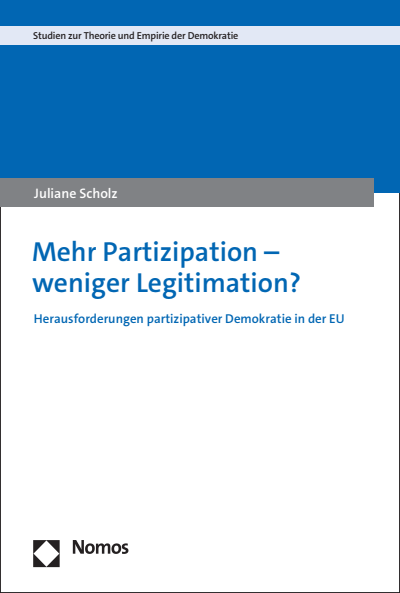 Cover of book: Mehr Partizipation – weniger Legitimation?
