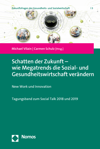 Cover des Buchs: Schatten der Zukunft – wie Megatrends die Sozial- und Gesundheitswirtschaft verändern